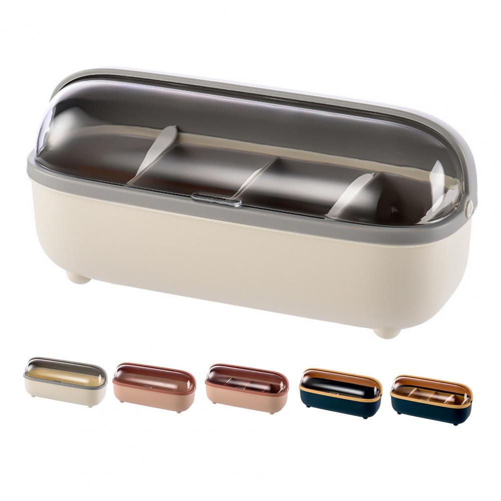 Caja de vinagrera a prueba de humedad, 4 rejillas para condimentos para cocina, 1 Juego