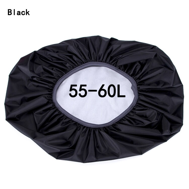 35L-80L Outdoor Sport Draagbare Tas Regenhoes Waterdichte Rugzak Camping Wandelen Fietsen Dust Rain Cover Camouflage Zwart Nylon: Black 55-60L