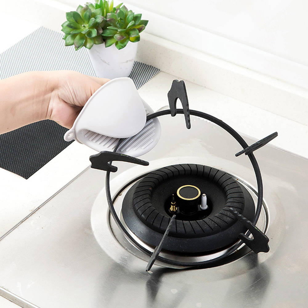 Lättstädad mikrovågsvante halkfri handske silikon handskydd värmetålig vante förtjockad köksmatlagningsprylar