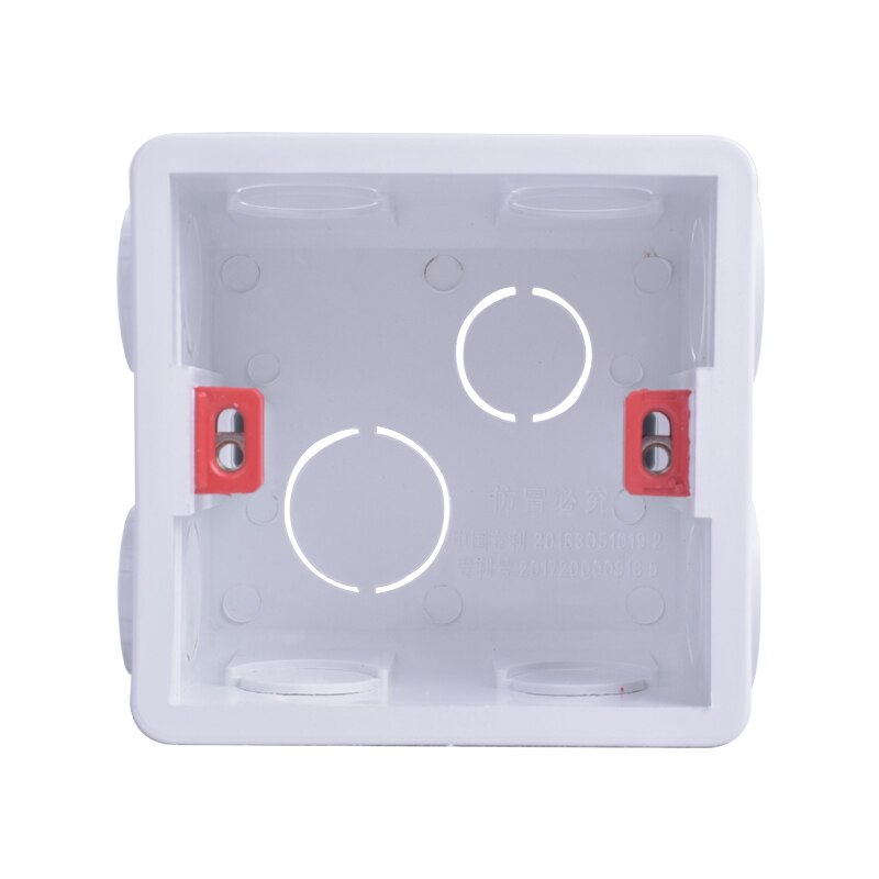 Wall Mounting Box, 86 Internal Cassette, Wiring Box, White Back Blue Red Box For 86mm*86mm Standard Wall Switch and Socket