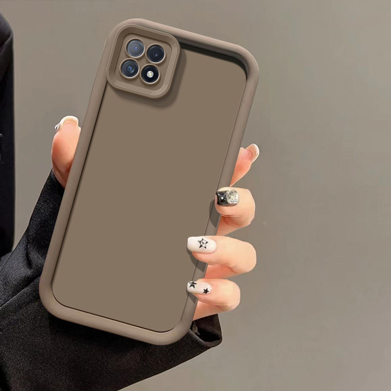 Til oppo  a73 5g cover oppo  a73 5g telefoncover komplet pakke mat anti-blødt beskyttende cover: Beige