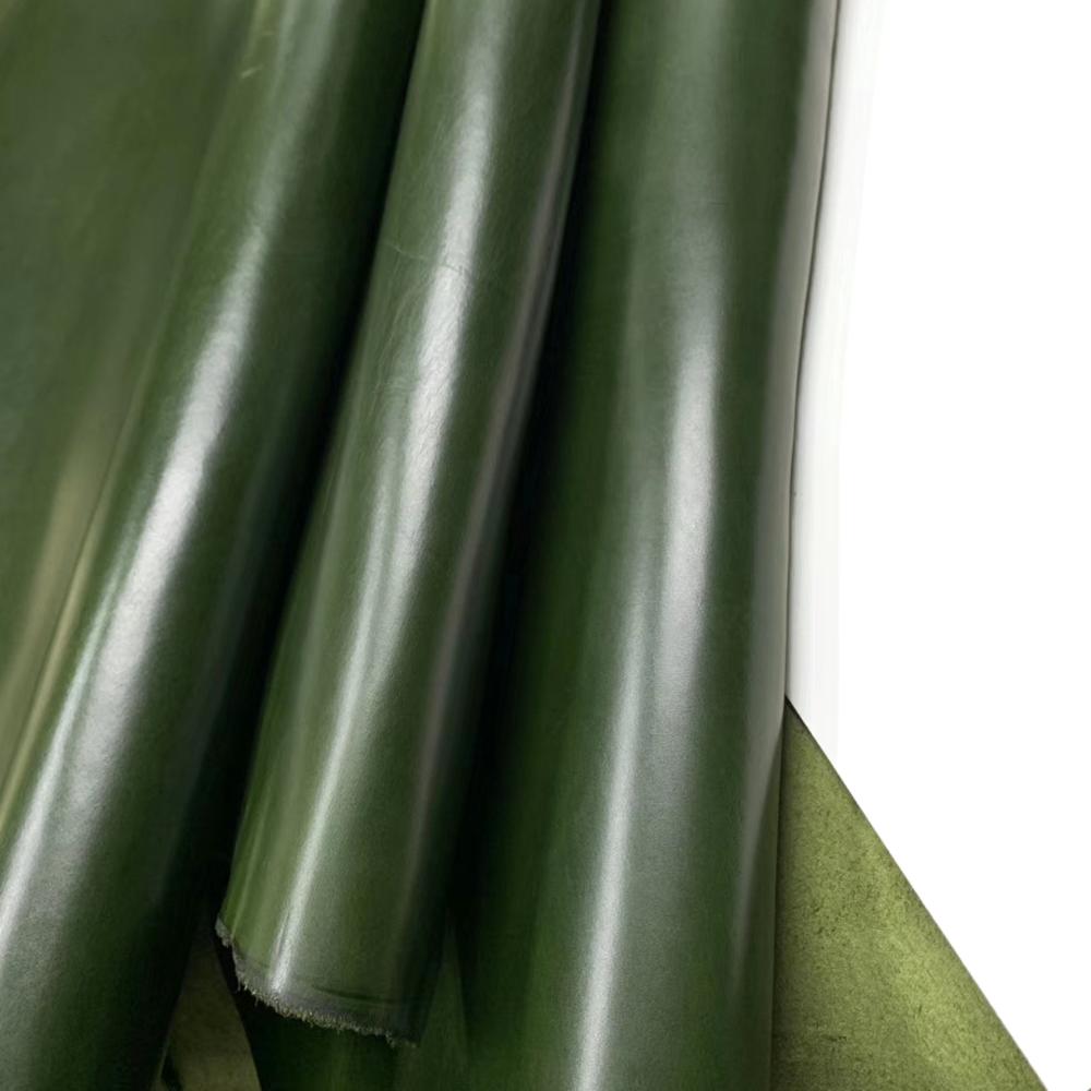 Olie Gelooid Leer Echt Koeienhuid Leer Materiaal Stuk 2.0Mm Dikte Wax Leer Voor Diy Hand Leathercraft: New Green / 30cm x 60cm