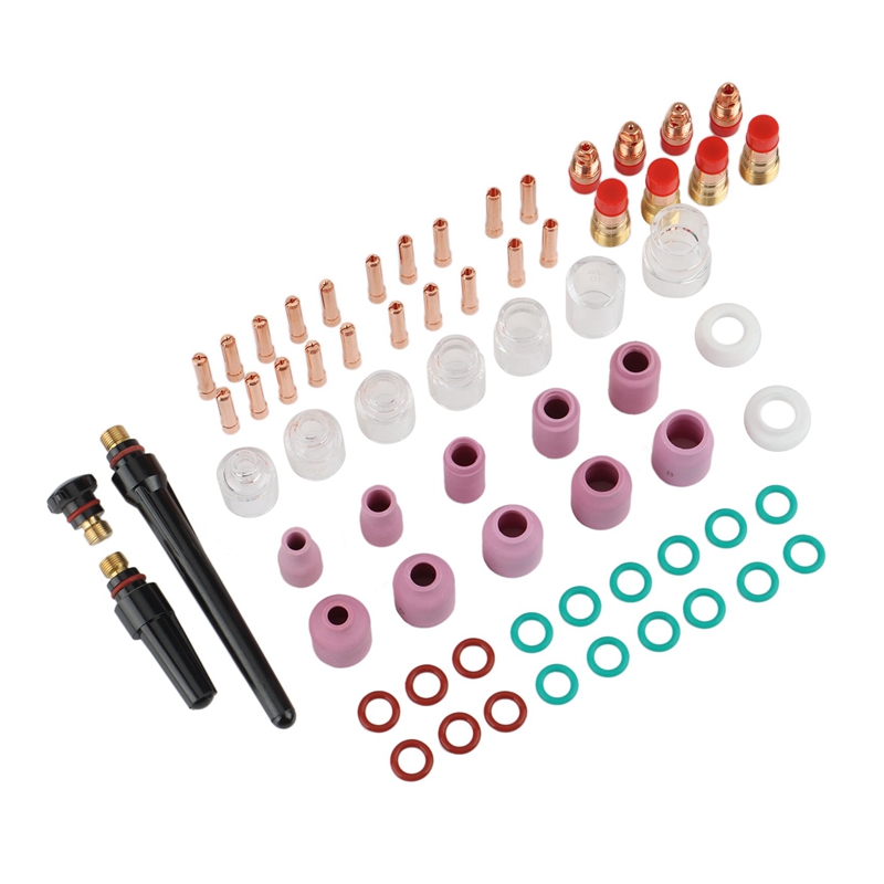 68PCS TIG Welding Torch Stubby Gas Lens Glass Cup Kit for WP-9 WP17 WP18 WP26 Welding Torch Kit Welding Torch Tig: Default Title