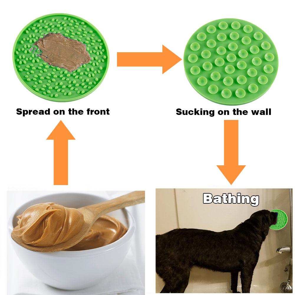 Silicone Dog Feeding Lick Pad Dog Licking Pad Slow Feeder Bowl Treat Dispensing Mat For Bath Distraction Easy Grooming Dog
