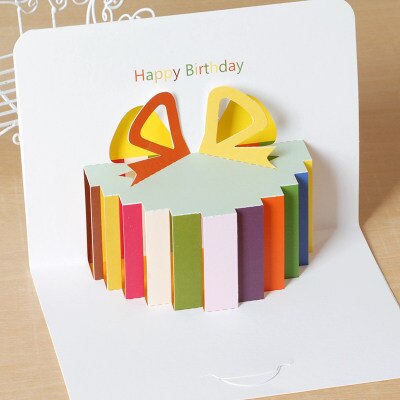 Papier sculpture 3D stéréo carte de voeux fête des enfants anniversaire carte enfants accessoires de: dangao