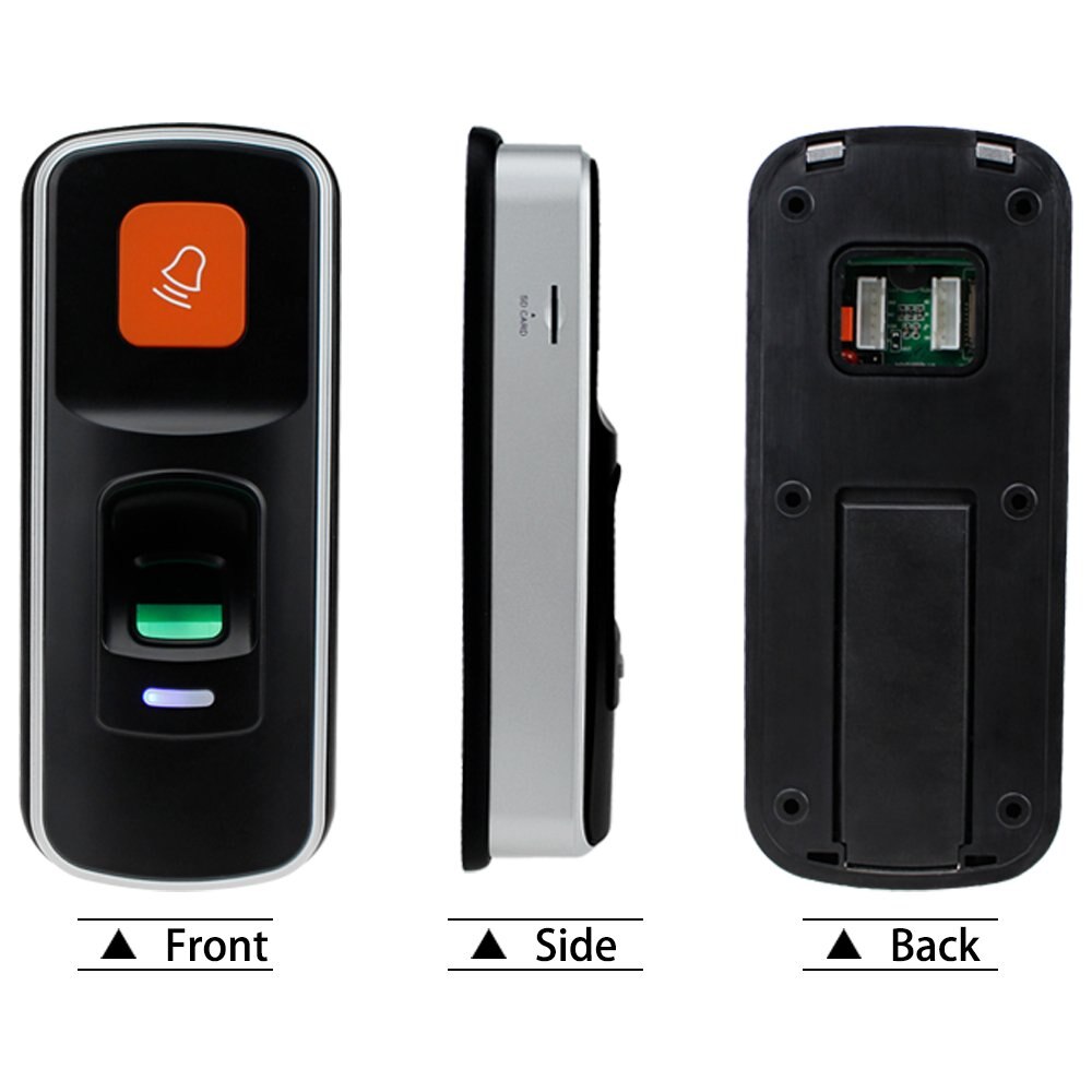 Biometrisk fingeraftryk dør adgangskontrol støtte finger  / id125 khz rfid kortlæser 1000 brugere dør adgang controller