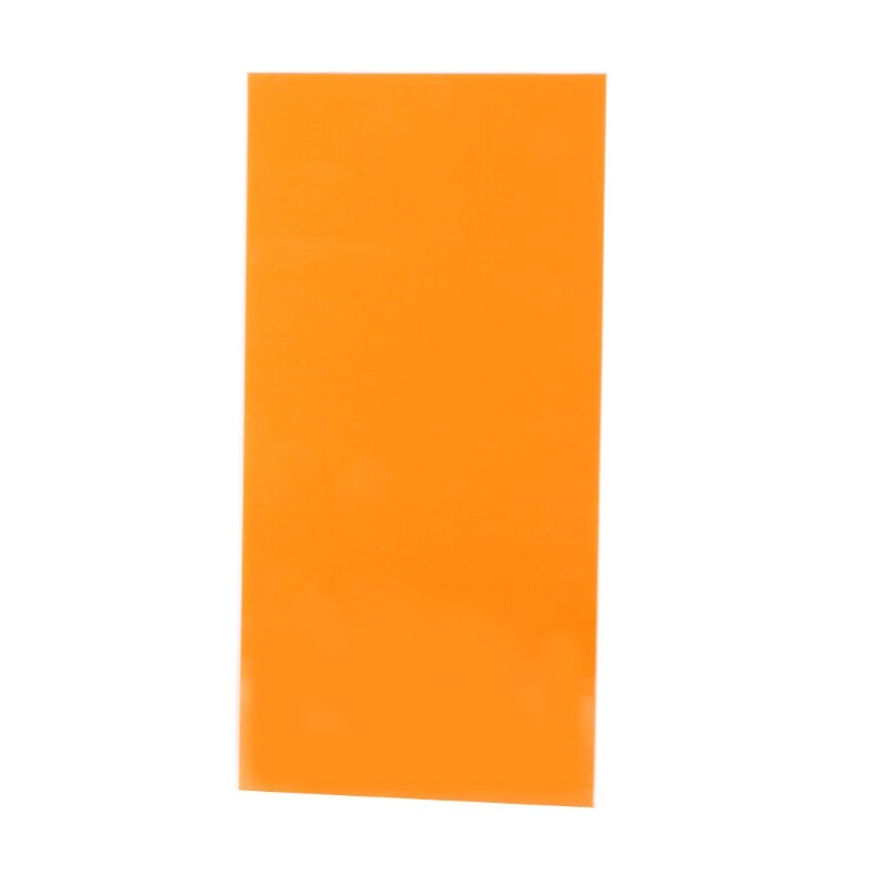 1pc bord flerfarvet akrylplader organisk glas gør-det-selv-model fremstillingstavle 10 x 20cm: Gennemsigtig orange