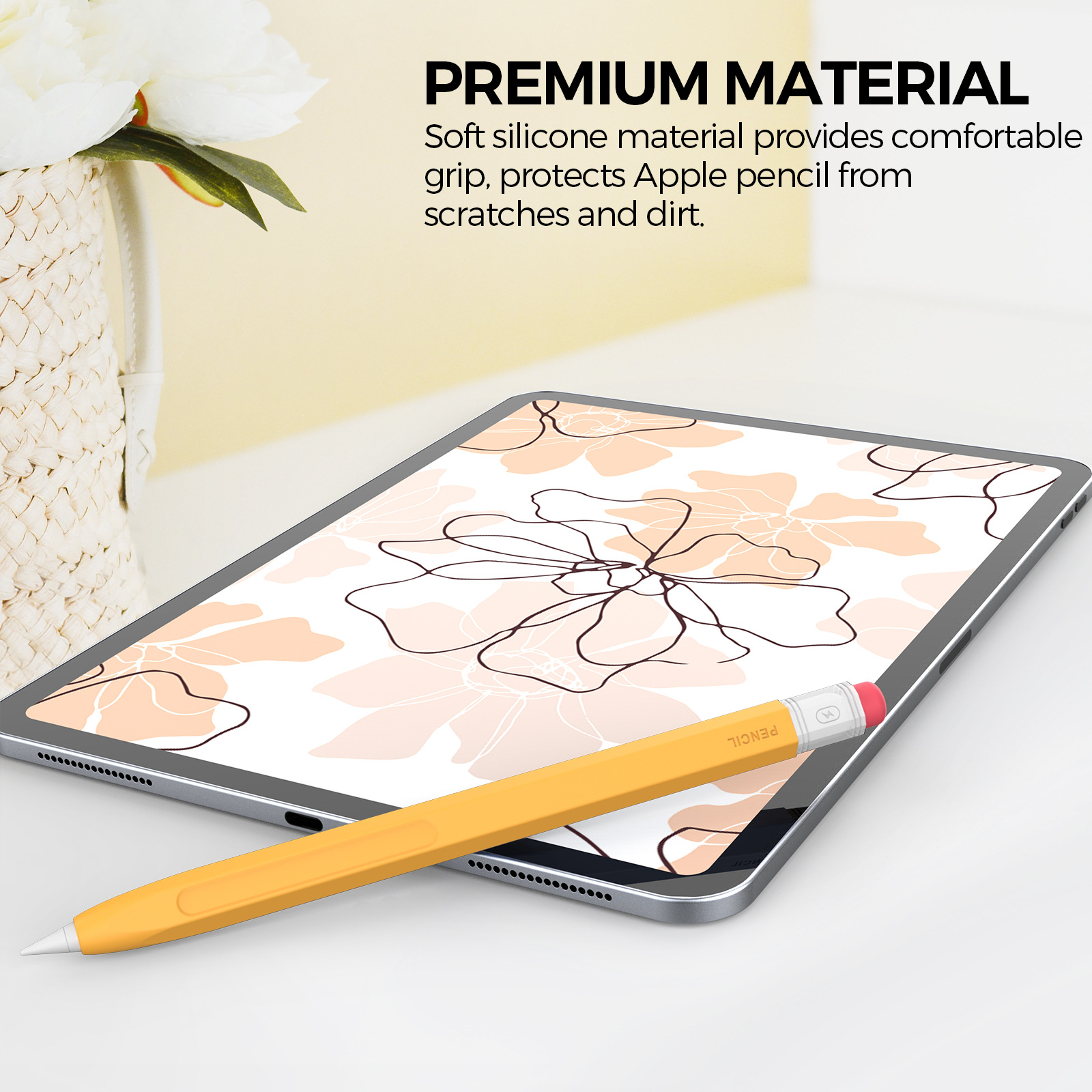Pour Apple Pencil Pro/2e génération - Étui rétro transparent