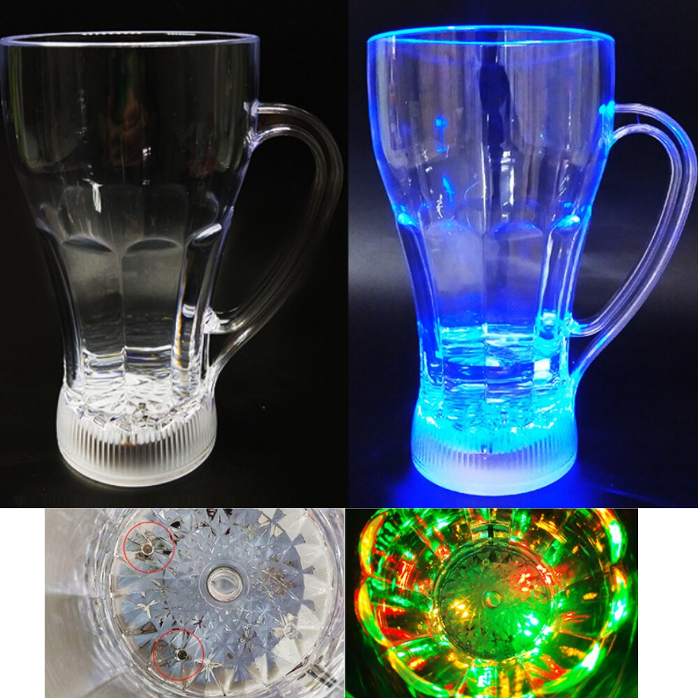 Copas de vino iluminadas con LED, Copas de Coca Cola parpadeantes, decoración para Bar, evento, , suministros para el hogar, vasos luminosos de plástico para