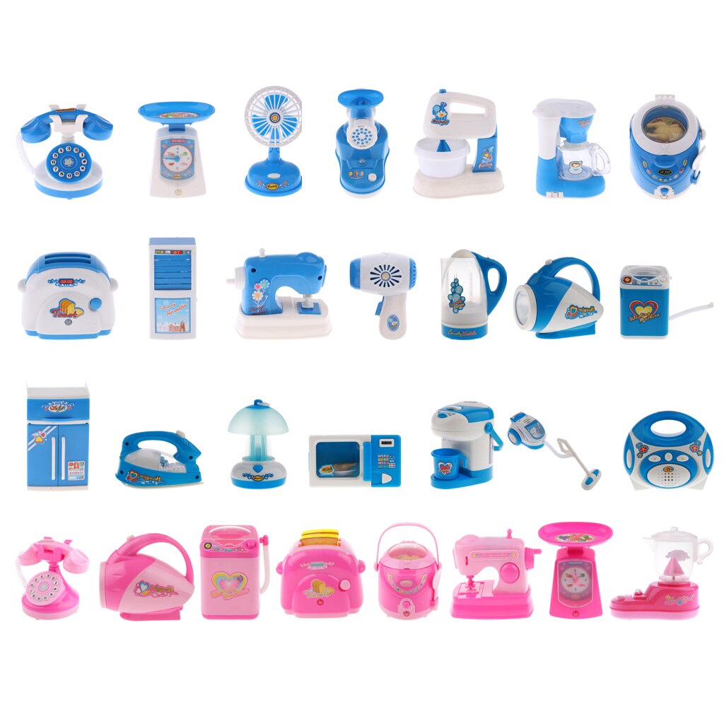 Kids Children Pretend Role Play Mini Home Appliance Toy - Blue Kettle