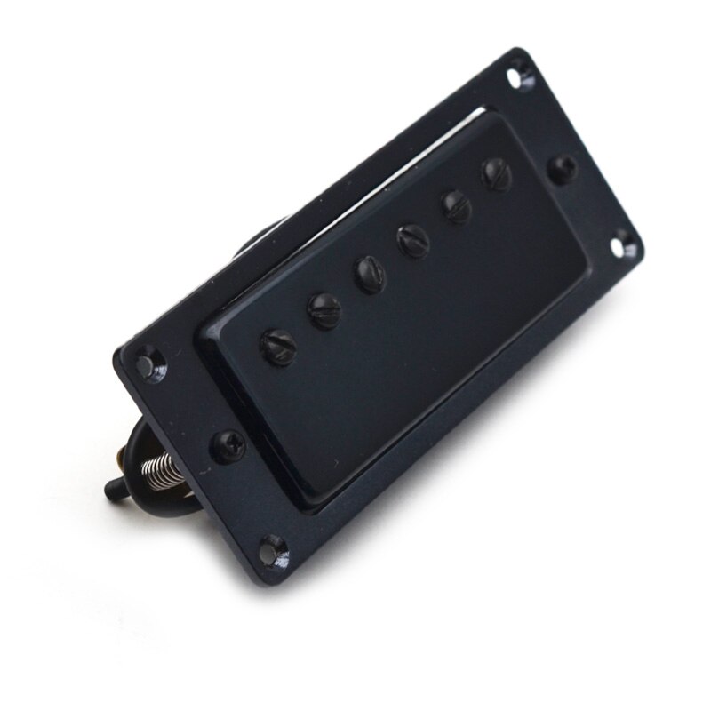 Mini 6 Hole Electric Guitar Humbucker Pickup Neck&Bridge Pickup Pickup for LP Guitar Black/Gold/Chrome: Black  Bridge