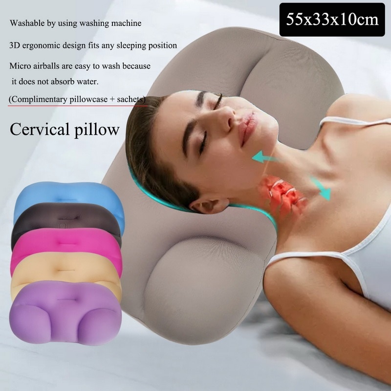 All-round Sleep Pillow Cloud Pillow Neck Support Pillow Butterfly Shaped Ergonomic Pillow Soft Orthopedic Neck Pillow