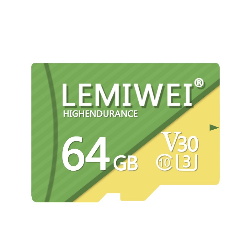 Lemiwei tf cartão de memória, de alta duração, 16gb, 32gb, 64gb, 128gb, v30 segundo: 64GB