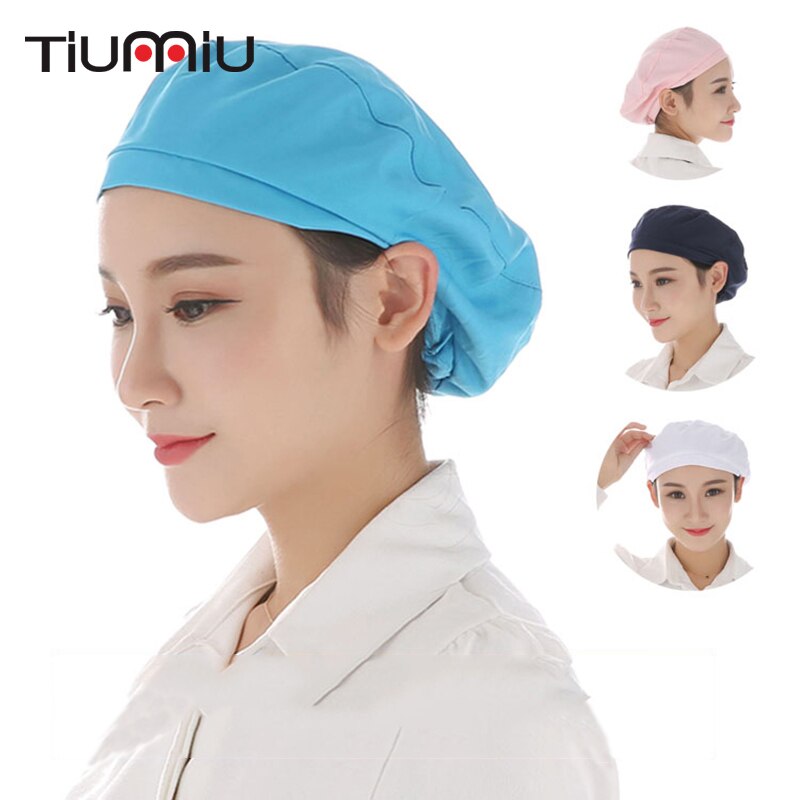 10 pcs/lot Elastic Caps Kitchen Restaurant Bakery Waiter Chef Work Wear Hat Men Women Breathable Factory Warehouse Workshop Caps