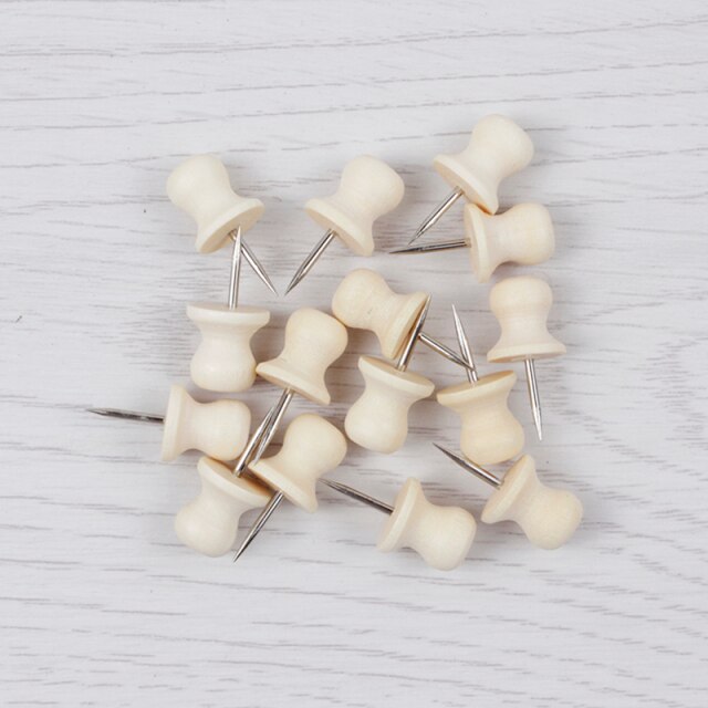 10/20 Pcs Box Container Thuis Craft Kantoor Houten Punaise Foto Muur Kurk Boord Decoratieve Kaart Push Pin Tekening Nail: E(20pcs)