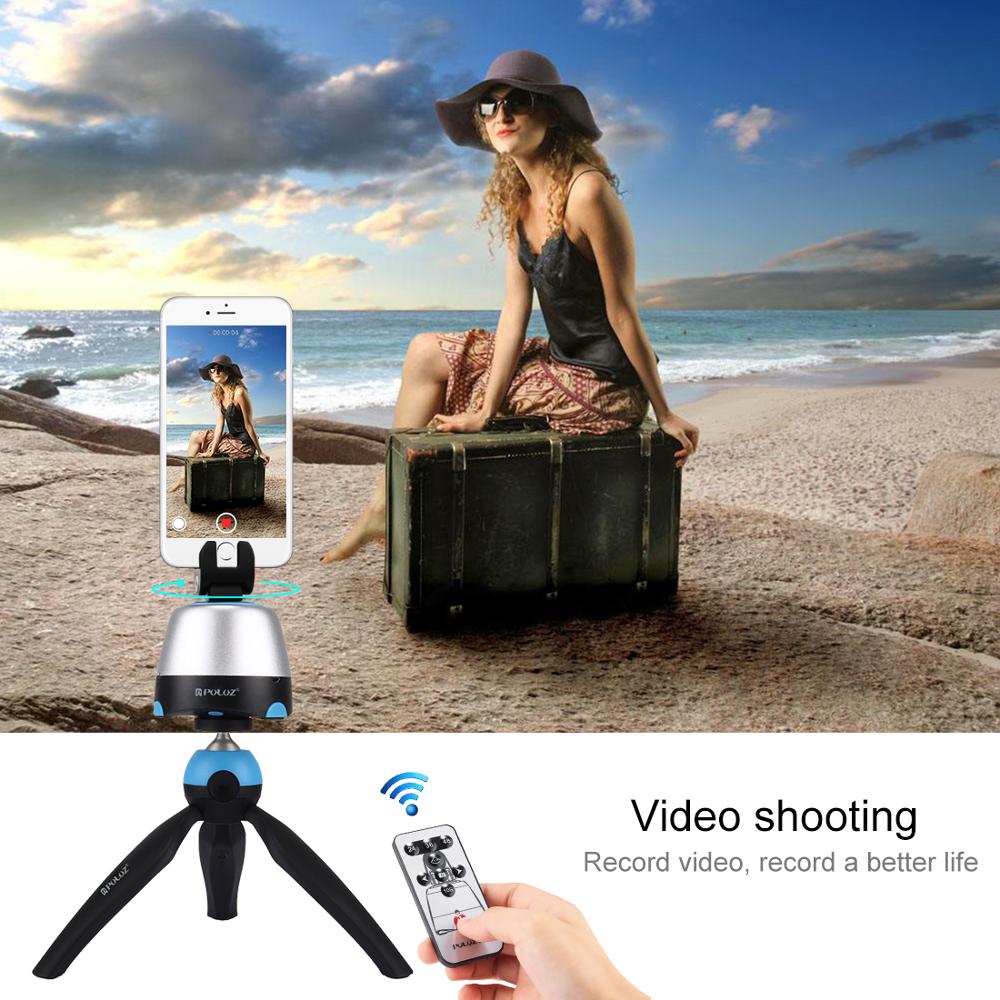 PULUZ 360 Grad Rotation Panorama Kopf Stativ Bluetooth Remote Panorama Fotografie Mit Fernbedienung Montieren Telefon Klemme