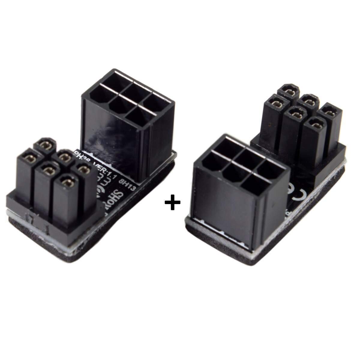 Cy kabel atx 12v 6 pins cpu eps  p4 strømforlengelseskabel 6 pins 180 graders vinklet strømadapter for stasjonære grafikkort