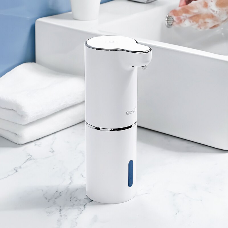 Automatic Foam Soap Dispensers Bathroom Smart Washing Hand Machine With USB Charging White ABS Material: soap dispenser