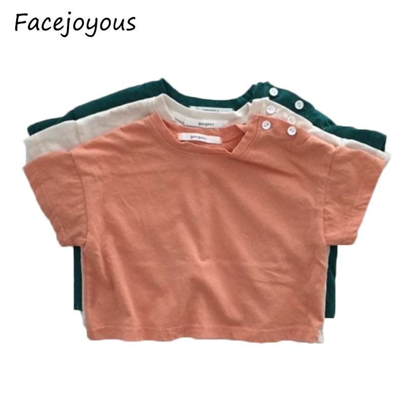 Meisjes t-shirt zomer baby korte mouw t-shirt kinderkleding ronde hals t-shirt katoen ademend kinder t-shirt