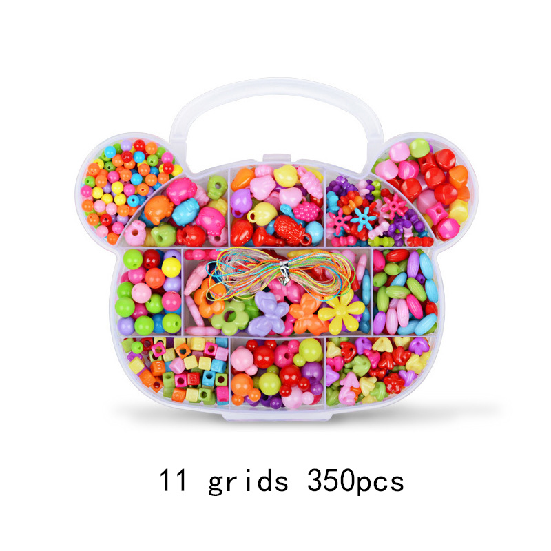 1Box Kind Perlen Spielzeug Kit Kinder Perlen Set Kreative Lose Perlen Für DIY Armbänder Halskette Handwerk Schmuck Kinder Spielzeug: Black