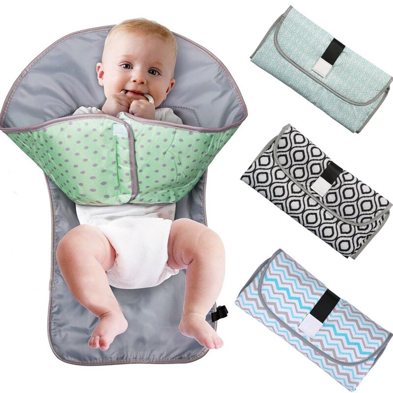 Waterdichte Aankleedkussen Multifunctionele Portable Baby Luier Cover Mat Vouwen Luier Bag Travel Nappy Luier Aankleedkussen