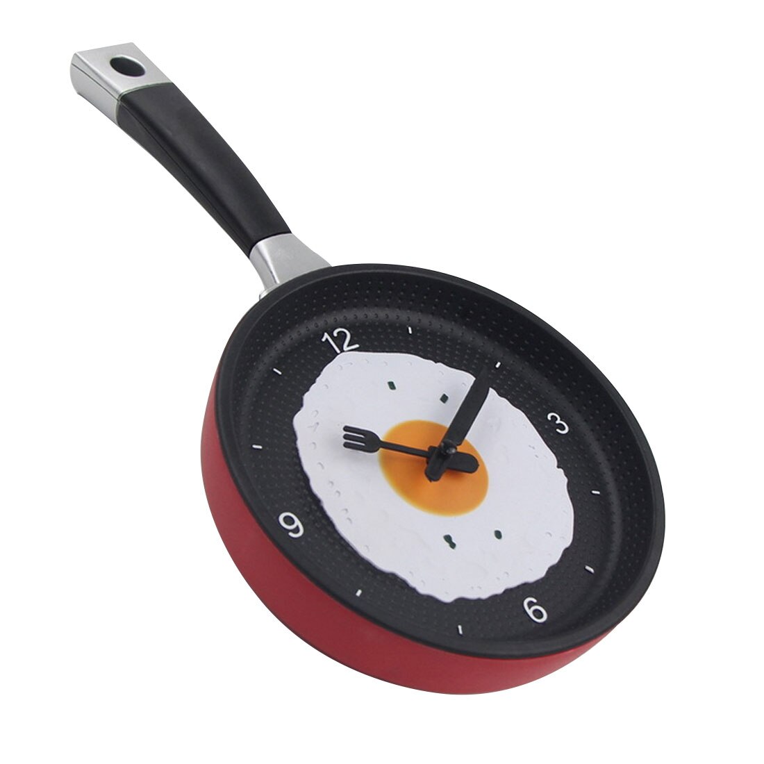 Couverts omelette pot forme cuisine horloge créative moderne décoration de la maison suspendus table: Rouge