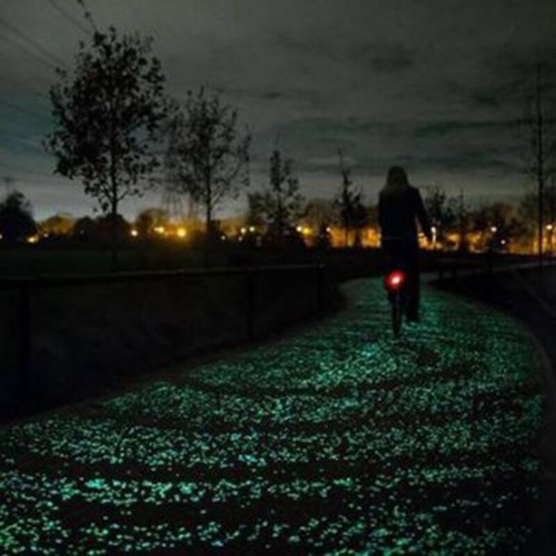 100pcs Garden Pebbles Outdoor Decoration Accessories Glow Stones Walkways Garden Path Patio Lawn Garden Luminous Decor Pebbles