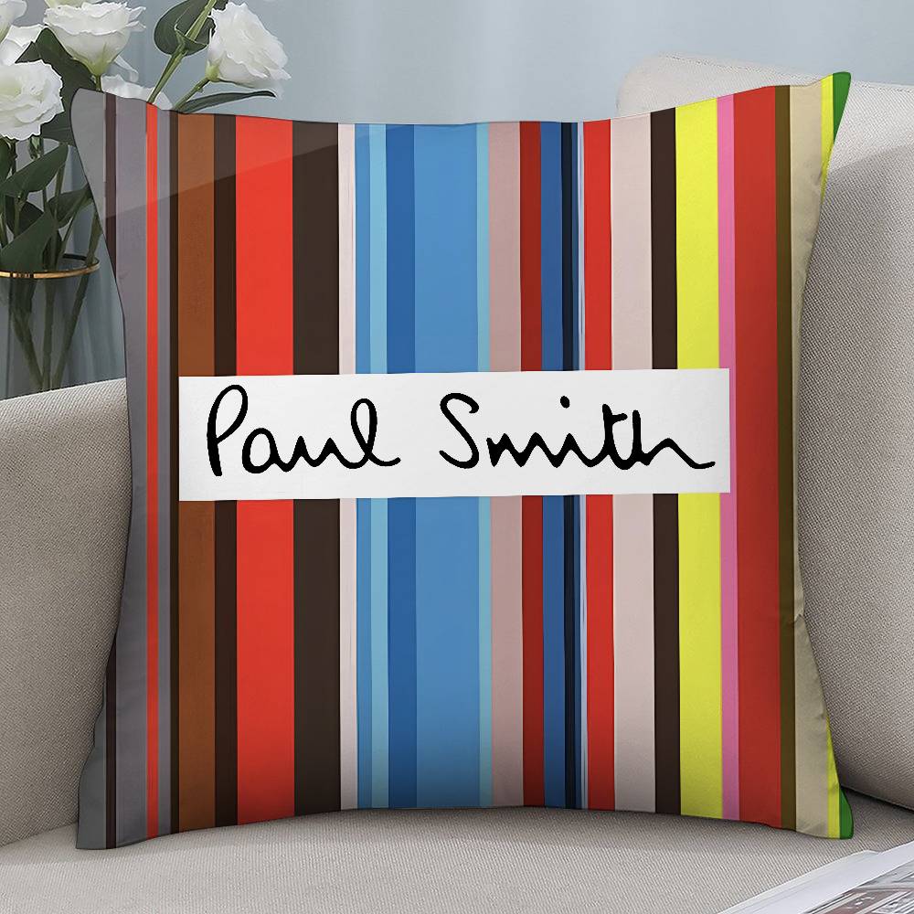 Art P-PaulS-s S-SmithS Pillow Case Short plush Double-sided Print Square Throw Pillow Covers Sofa Home Cushion Decor: 600mm*600mm / Pink