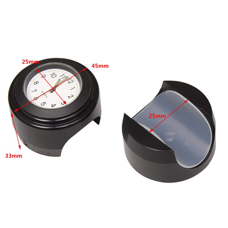 Reloj de Moto a prueba de polvo, de cuarzo, resistente al agua, montaje en manillar, horario Universal de motocicleta, 7/8 pulgadas