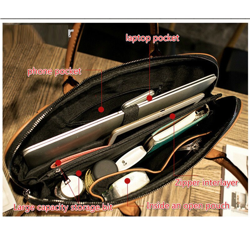 Dames casual tassen 13 14 inch laptoptas kantoortas voor dames aktetassen vrouwelijke manager zakelijke vrouwen aktetas leren handtas