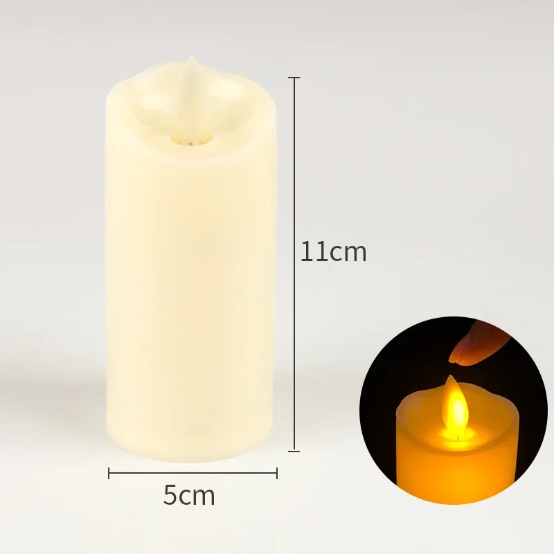 Lampe à bougie électrique LED, sans flamme, alimentée par batterie, pour décoration de mariage, fournitures de fête d'anniversaire: changeant