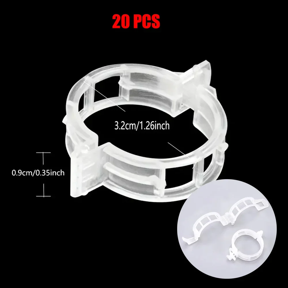20 pièces Clips de cerclage de vigne de jardin plante groupée boucle porte-anneau tomate jardin plante Support outil jardinage Supports outils: Bleu