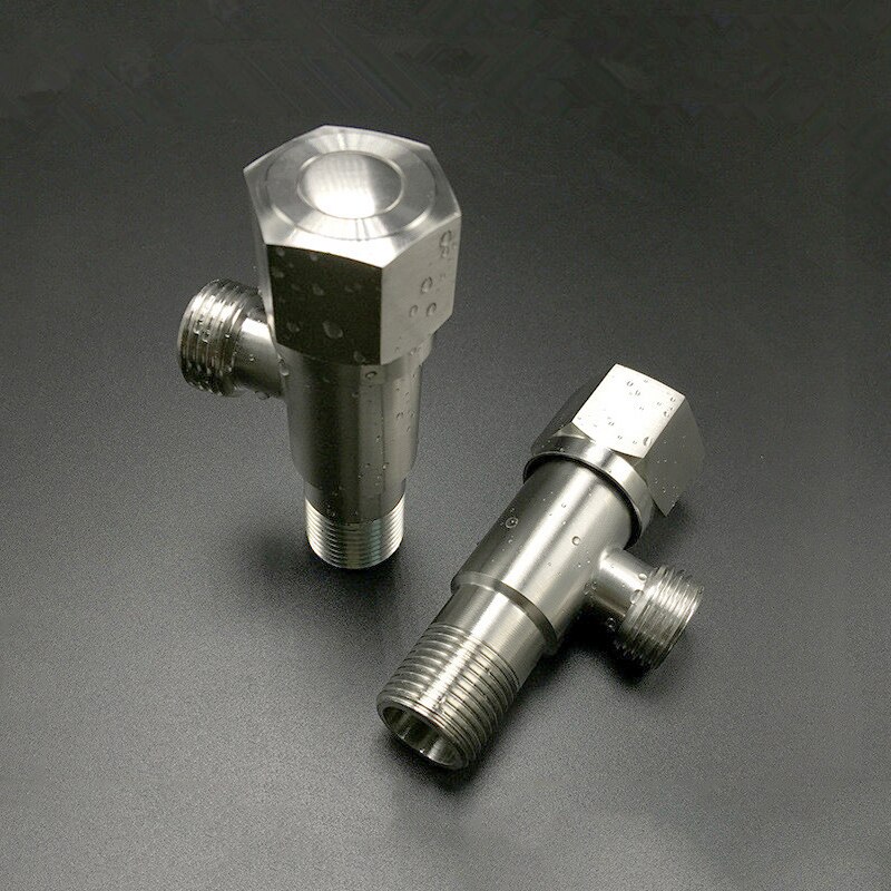 Rvs Hoekstopkraan G1/2 Draad Driehoek Klep Warm en Koud Water Kraan Badkamer Connector voor Wc Wastafel boiler