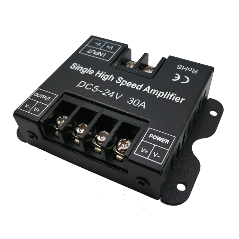 Led Power Amplifier 30A 1 channel Single Color High speed Signal Power Repeater Big Power amplifier for LED Single Strip Use