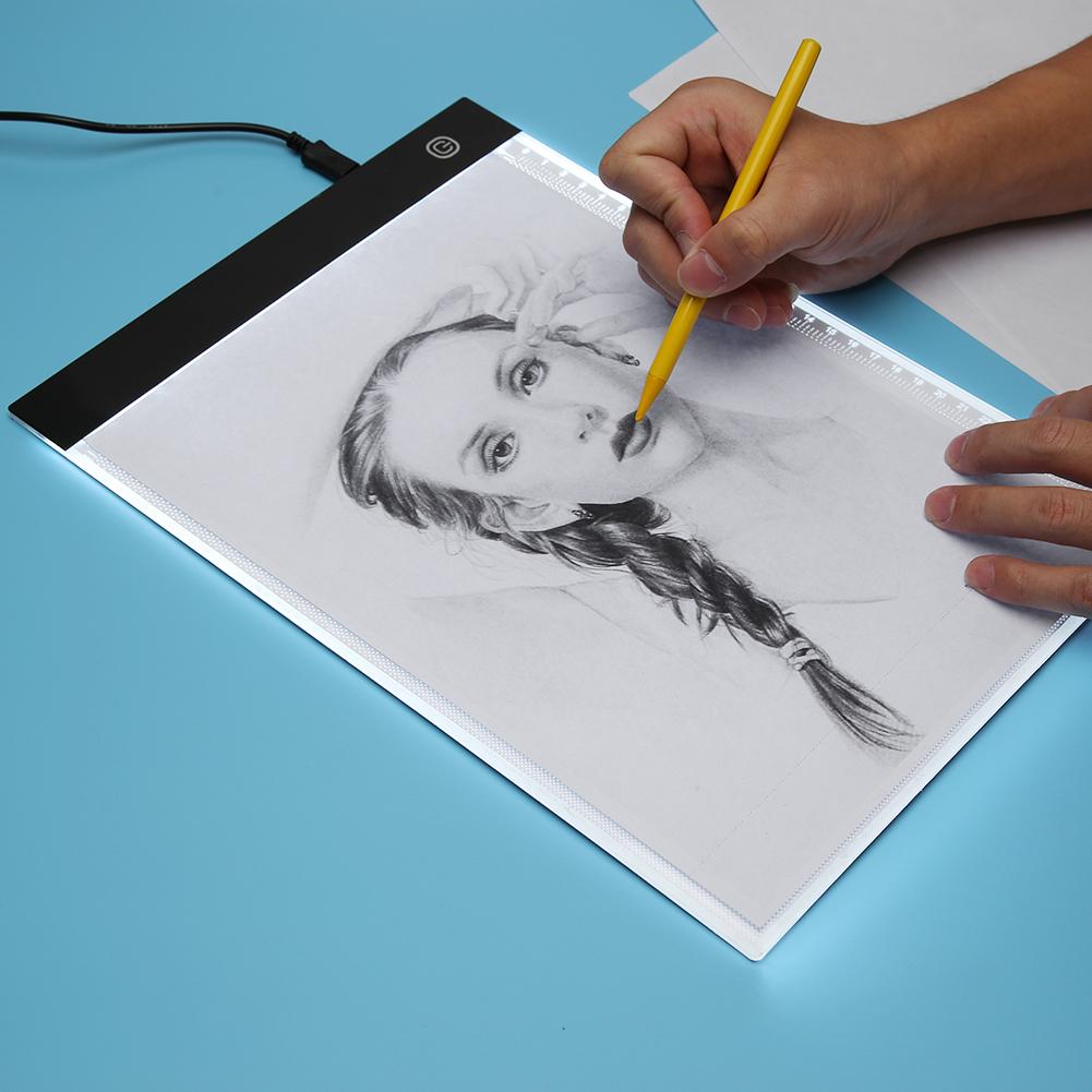 A4 LED Light Box - 33x23cm - USB Powered - Acrylic Drawing Board for Artists