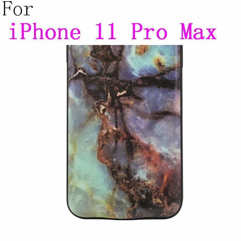 Smart External Battery Charger Case For iPhone 11 Pro X XR XS Max marble Power Bank charging case for iPhone 6S 7 8 Plus SE: i11ProMax-LSDLS