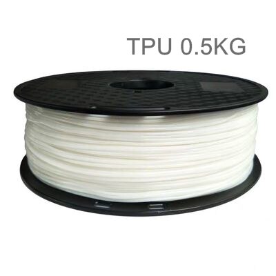 0.5KG TPU 3D Printer filament 1.75mm 500g Flex Soft Elastomer Rubber Material for 3D Printer Consumables: White