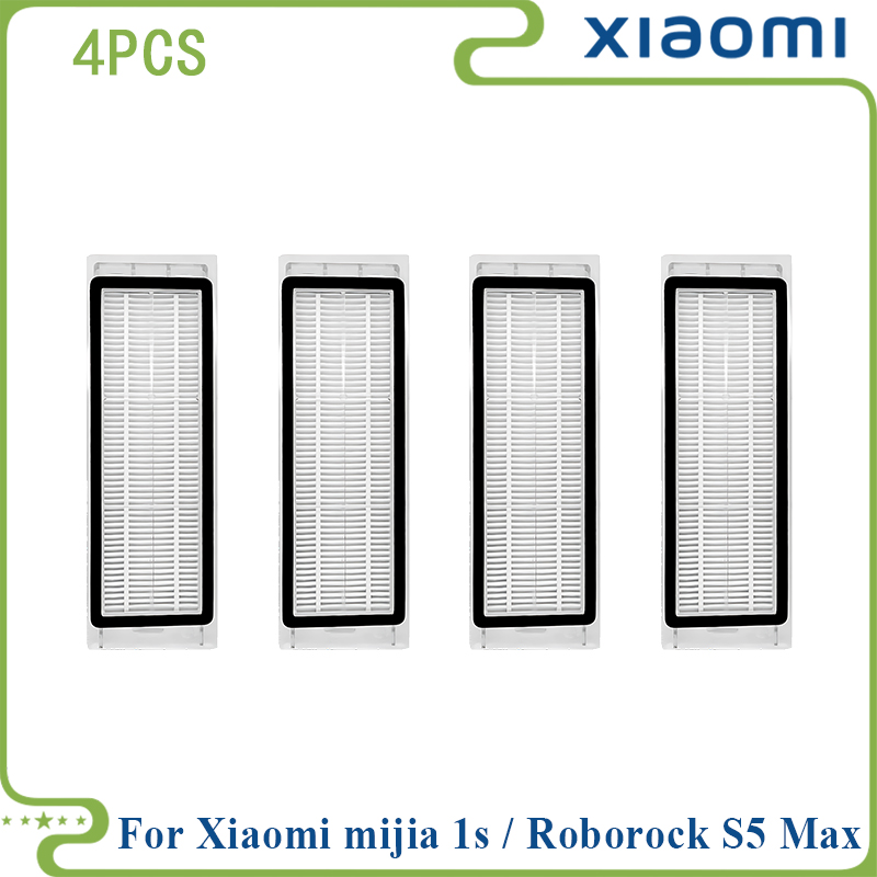Fit For Xiaomi Mi Robot Vacuum Cleaner 1 / 1S SDJQR01RR SDJQR02RR Roborock E2 E3 E4 E5 S4 S4 Max S5 Main Side Brush Filter: black