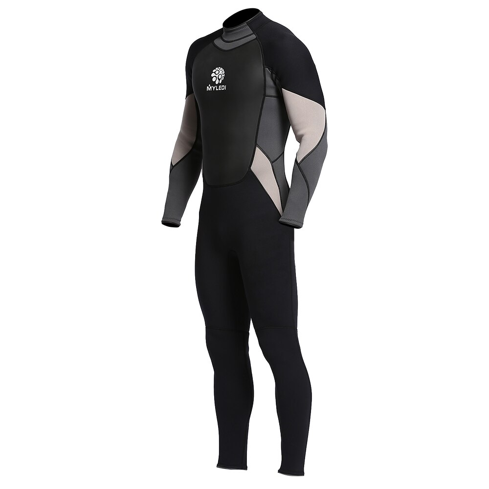 Men's 3mm Back Zip Full Body Wetsuit Diving Suit Neoprene Warm Anti-UV Protection Diving Suit Swimming Surfing Snorkeling Suit