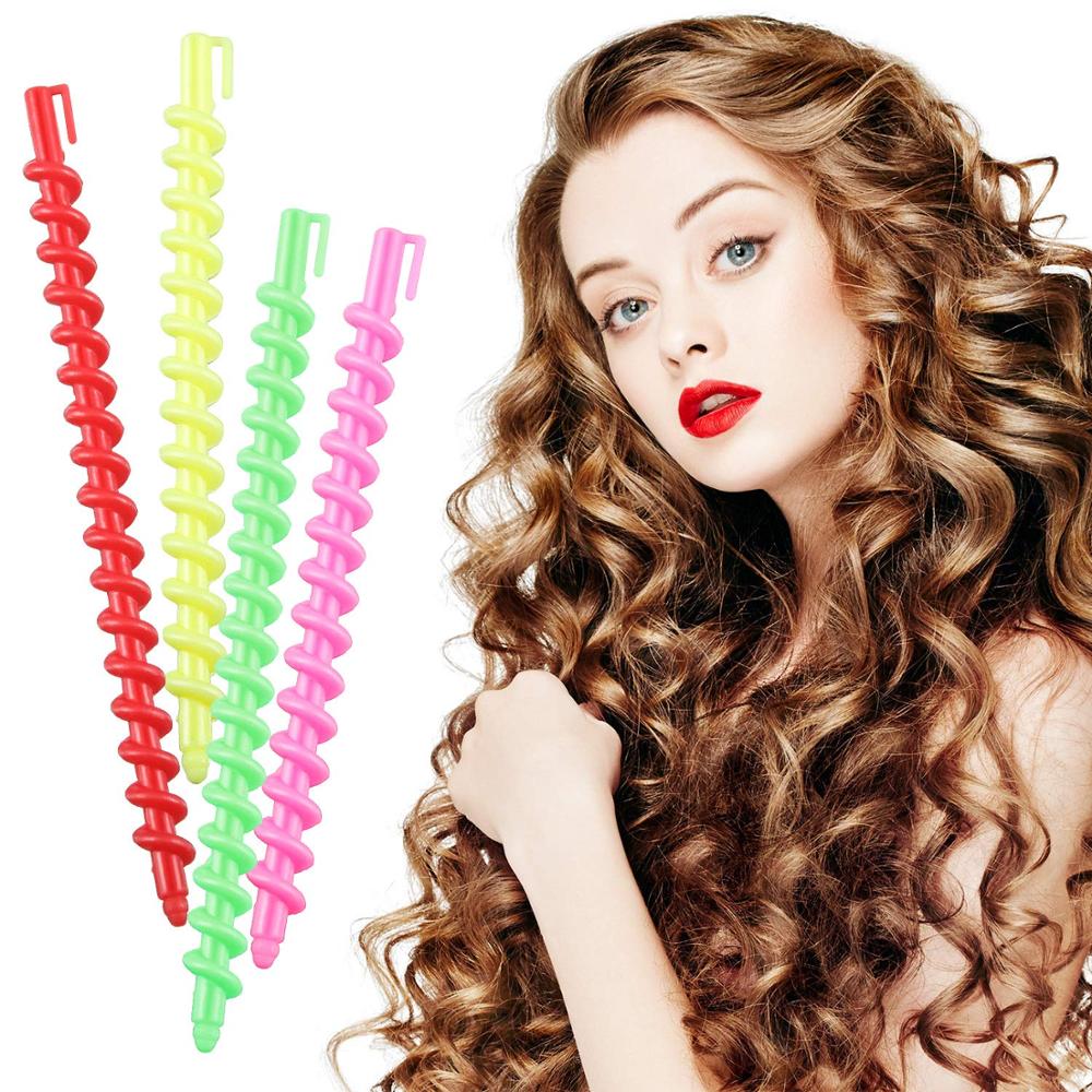 Rodillos largos de plástico para peluquería, herramientas de estilismo para peluquería, para mujeres y niñas, 23 unids/paquete