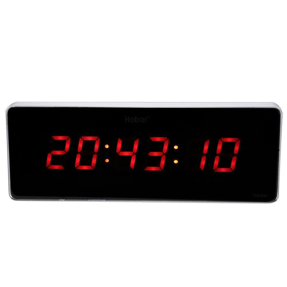 Digital Wall Clock Modern Digital LED Calendar Clock Temperature Wall Clocks EU Plug 110-240V Wall Watch часы настенные: A