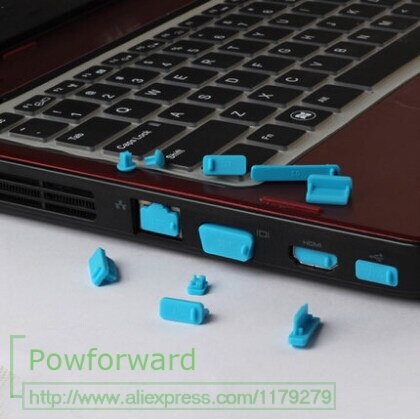 Allmänna bärbara datorer silikon anti-damm propp för bärbar dator portar för dell acer asus lenovo toshiba msi hp ibm: Blå