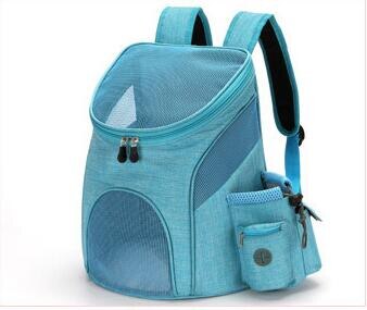 Przewoźnik na psy domowe plecak na psa siatka na wolnym powietrzu podróż produkty oddychające torby na ramię dla małych psów koty: lekki niebieski S
