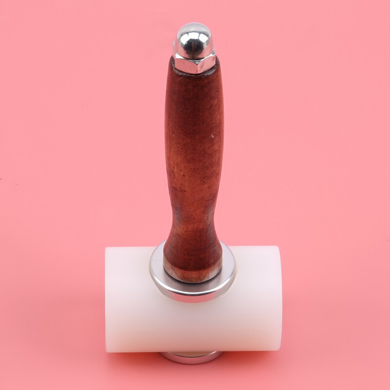 Handheld Leather Carving Hammer Cowhide Punch Cutting DIY Craft Nylon Hammer Tool Wood Handle Leathercraft Carving