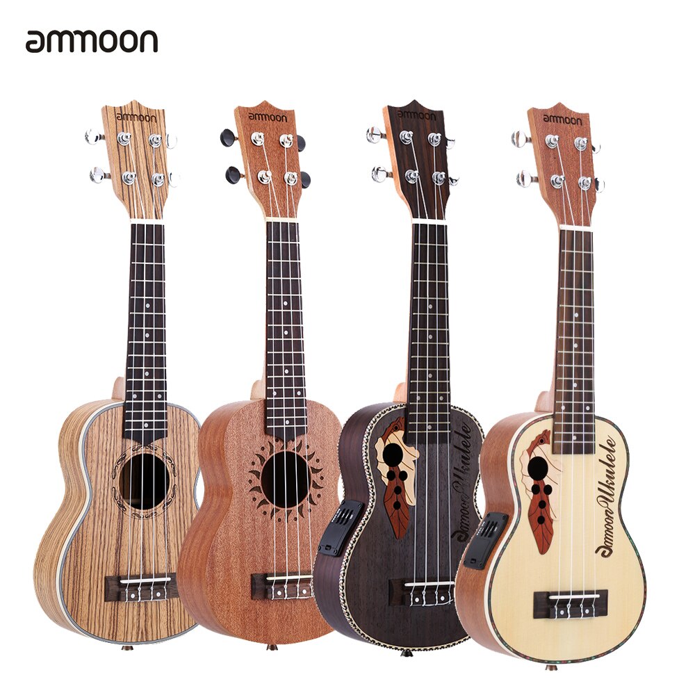 Ammoon Ukulele 21 &quot;Akustische Ukulele 15 Bund 4 Saiten Gitarre Musical Saiten Instrument Verschiedenen Arten Guitarra für Möglichkeit