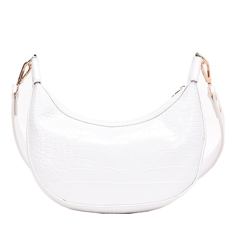 Stone Patroon PU Lederen Crossbody Tassen Voor Vrouwen Casual Dame Telefoon HandbagsSmall Schouder Messenger Bag: White