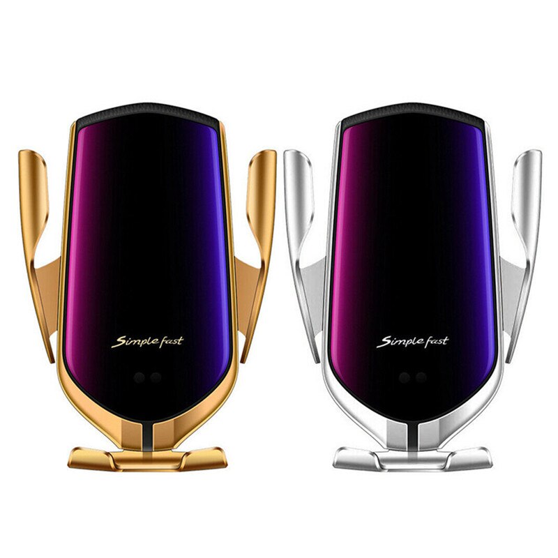 Automatische Spann 10W Auto Drahtlose Ladegerät Für IPhone Huawei Infrarot Induktion Schnelle Drahtlose Ladegerät Auto Ladegerät Telefon Halter