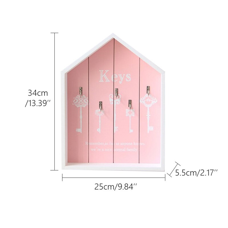 Wall-mount Handmade Wooden Key Hook Home Wall Decoration Multi-purpose Wall Hanging Hook for Keys Ring Storage Holder Key Hanger