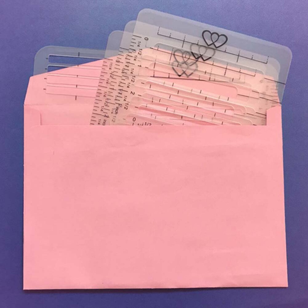 4pcs 4 Style Envelope Addressing Guide Stencil Templates Fits Wide Range for Envelopes Sewing Thank You
