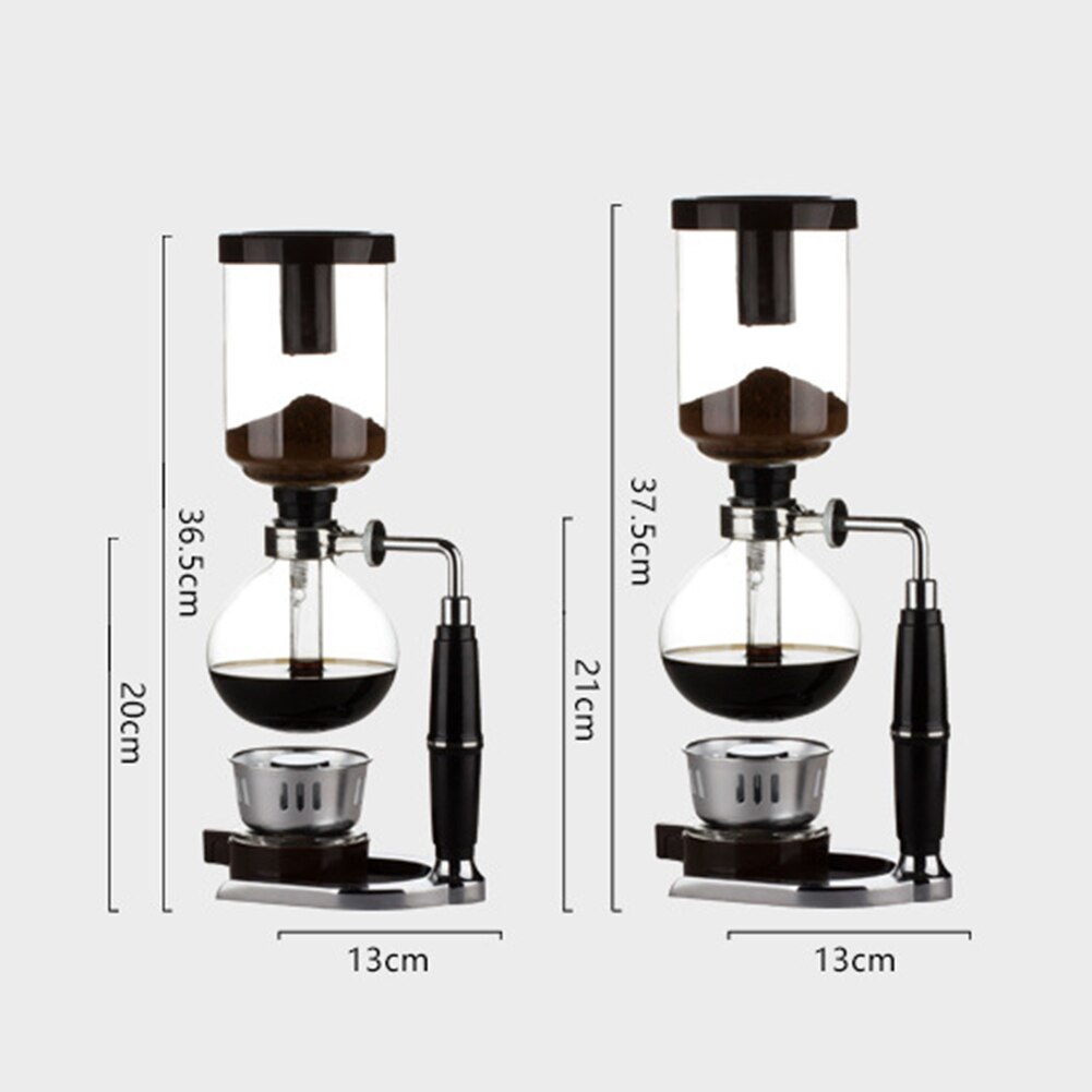 MICCK 3 Cups Syphon Pots Coffee Kettle pot Set Filter Syphon Coffee Maker Tea Siphon Heat-Resistant Household Pot